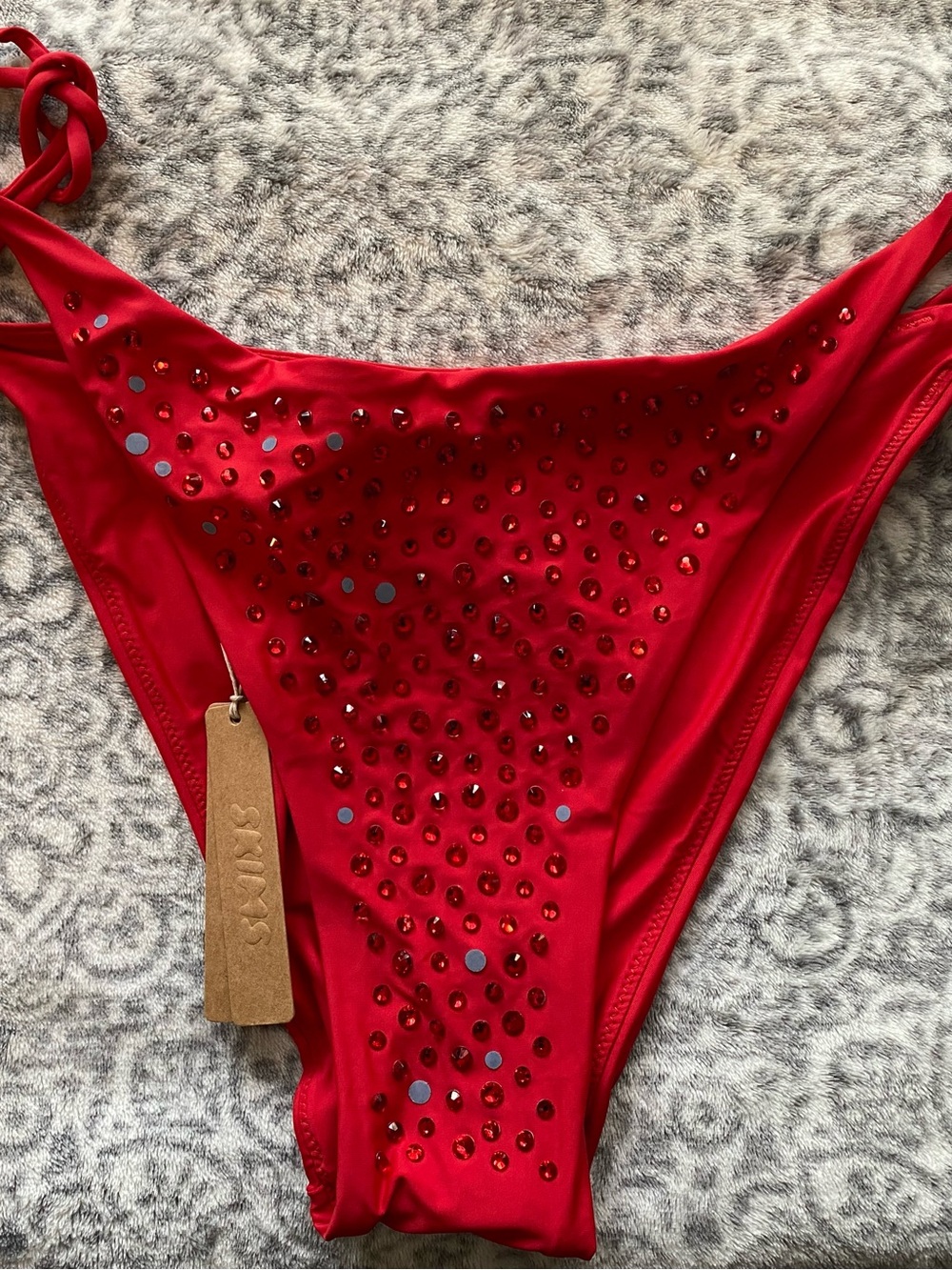 ❤️✨NWT SKIMS Bikini Bar W/Tie Bikini Bottom Red Size 3X❤️
